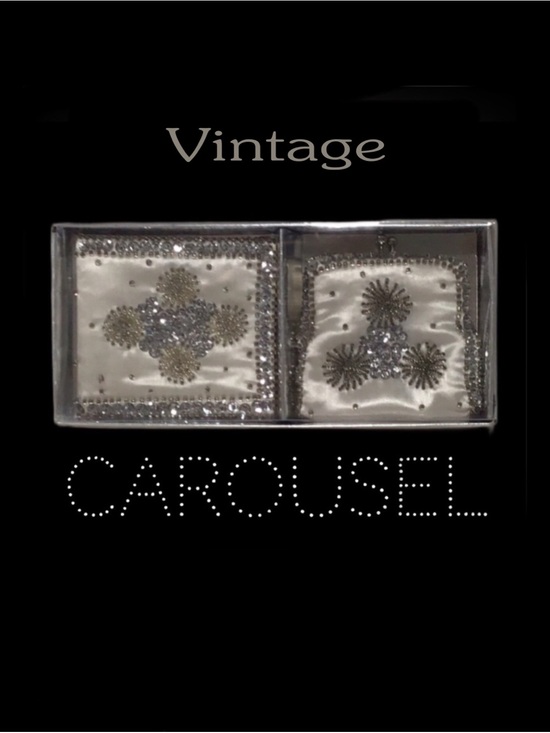 Carousel Handbags - CAROUSEL Beaded Silk Bifold Wallet and Coin Purse Set VINTAGE NIB